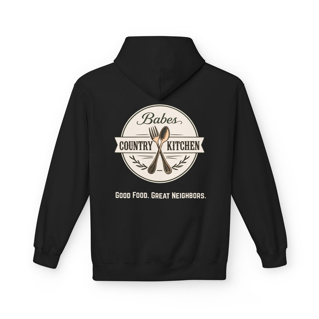 Babes Country Kitchen Hoodie — 'Good Food. Great Neighbors.' Cozy Farmhouse Pullover