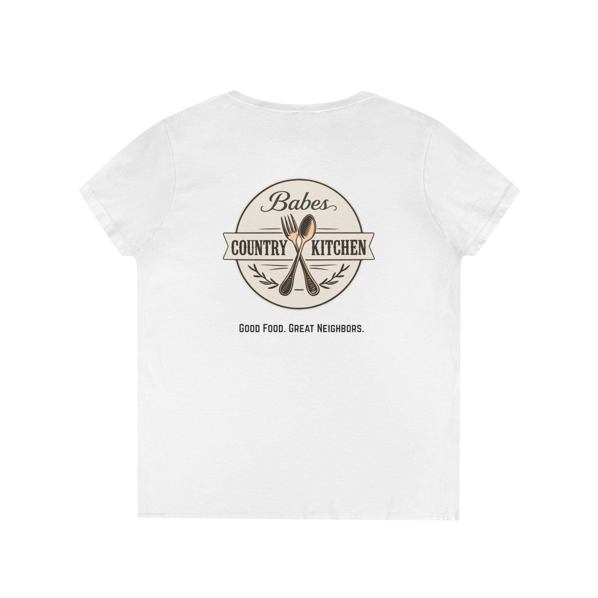 Babes Country Kitchen V-Neck T-Shirt — Logo Tee
